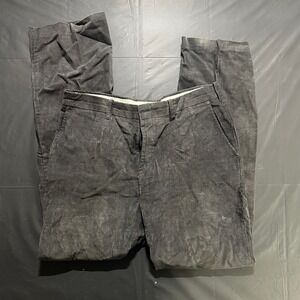 River Trader Mens Gray Corduroy Pants Straight Leg Trousers Size 34/32